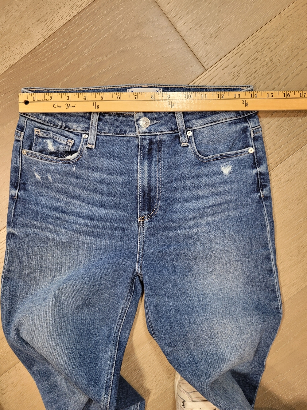 PAIGE Jeans Women's sz 28 Hoxton Slim Mid Rise Ankle Denim Jean - Picture 9 of 14